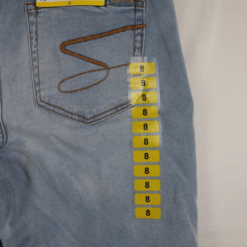 Seven7 Bermuda Shorts Womens 8 Ventura Light Blue Denim Fray Hem Distressed New - Picture 7 of 13